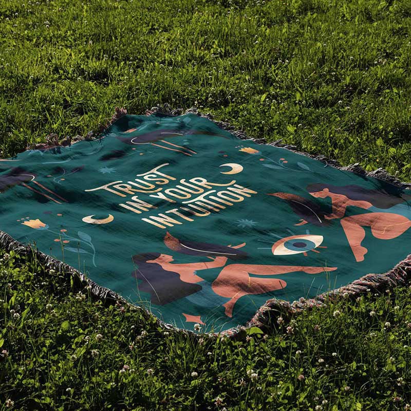 Trust Your Intuition Woven Tap - đánh giá và giá Boho Throw Blanket Fringe