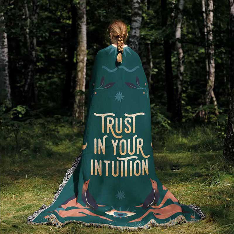 Trust Your Intuition Woven Tap - đánh giá và giá Boho Throw Blanket Fringe
