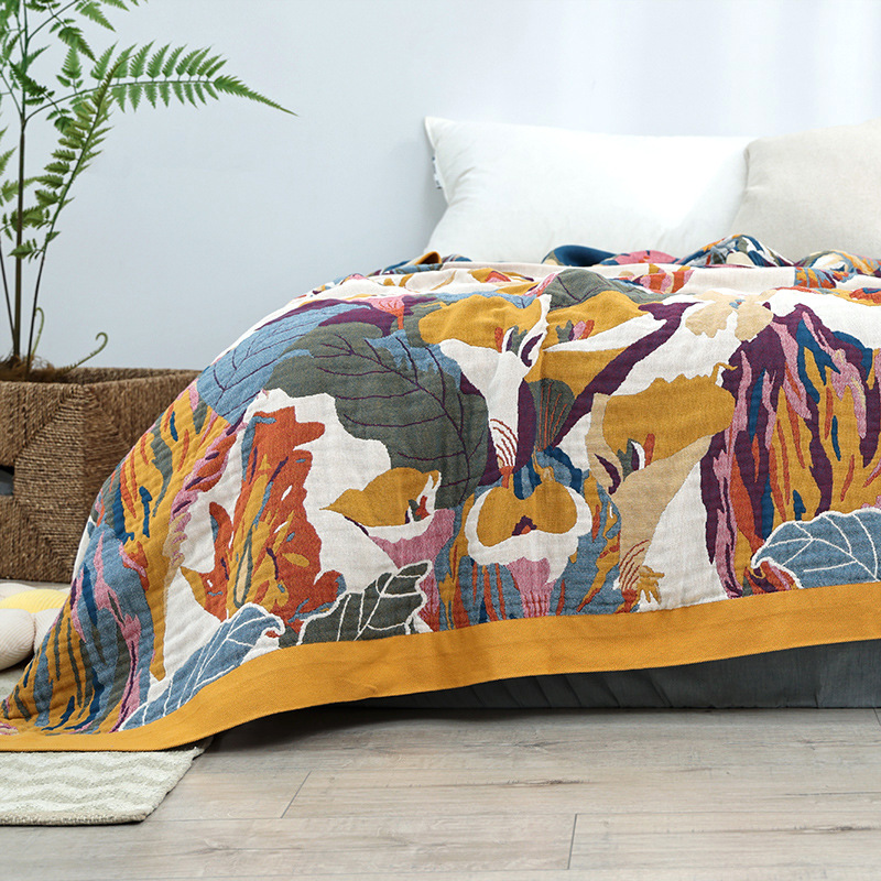 Simple Cotton Blanket Muslin G - đánh giá và giá Muslin Cotton Bedspread