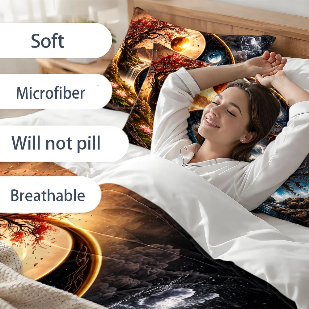 3Pc Tai Chi Yin-Yang Natural L - đánh giá và giá Duvet Cover Sets With Zipper