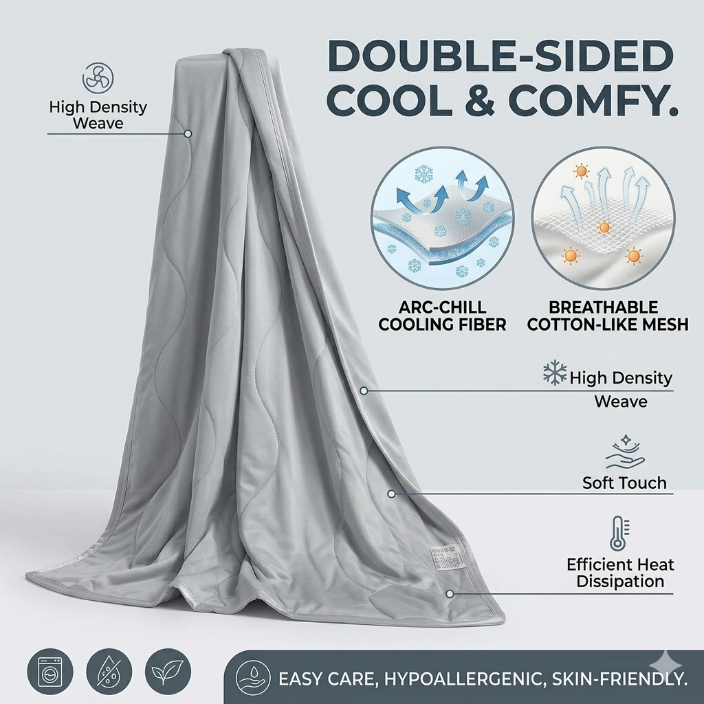 Lightweight Breathable Cooling - đánh giá và giá Cooling Blanket Hot Sleepers