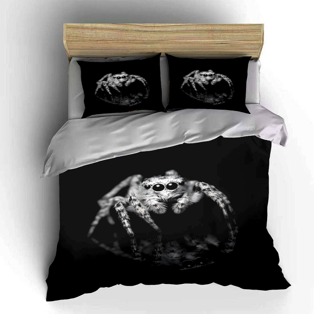 Jumping Spider Black and White - đánh giá và giá Duvet Cover Sets With Zipper